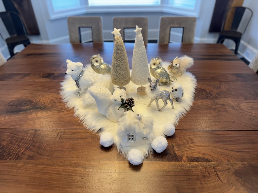 Customizeable Winter Themed Tablescape Kit, Christmas Tablescapes, Christmas Decorations, Holiday Tableware Decorations