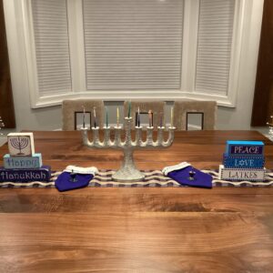 Customizeable Hanukkah Themed Tablescape Kit, Winter Tablescapes Decor, Winter Decor, Jewish Holiday Tableware